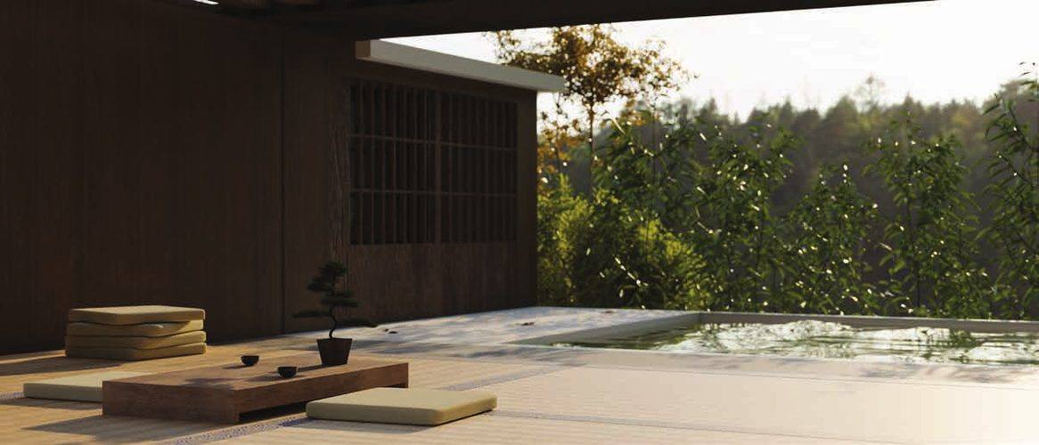 Zen pool deck
